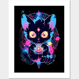 Chakra cat Posters and Art